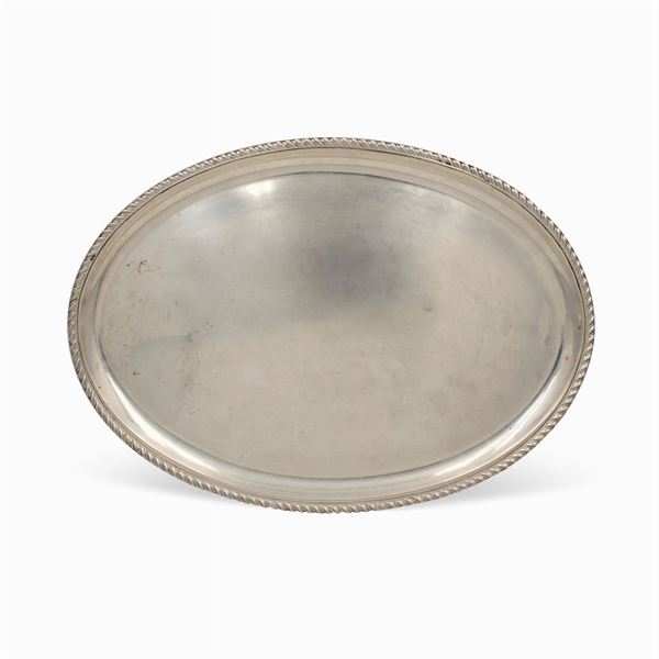 Oval silver tray