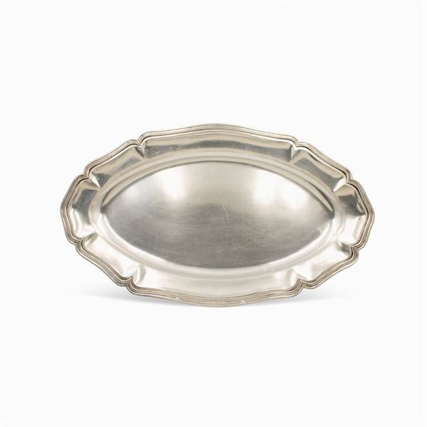 Oval silver tray