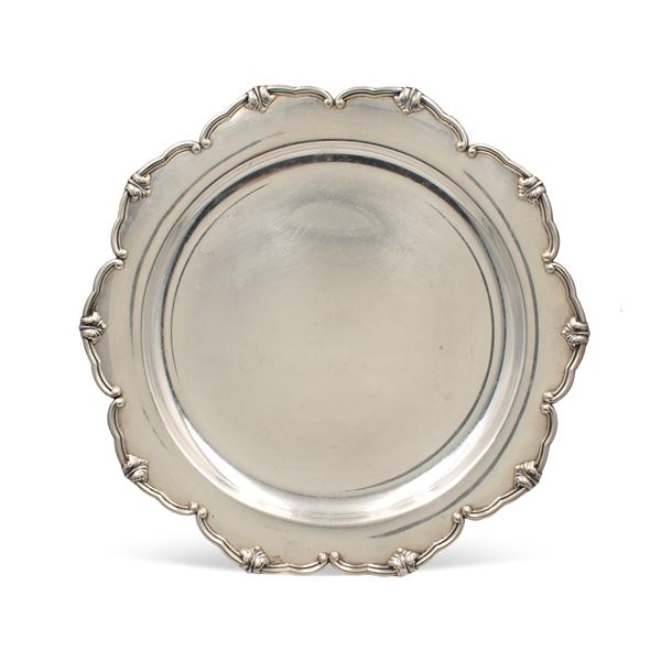 Vassoio circolare in argento  (Italia, XX Sec.)  - Asta Argenti e l'Arte della Tavola - Colasanti Casa d'Aste