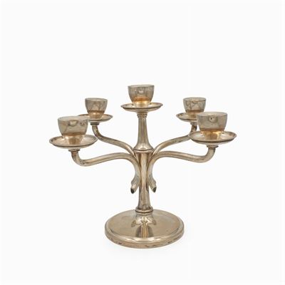 Candelabro in Argento a Cinque Luci