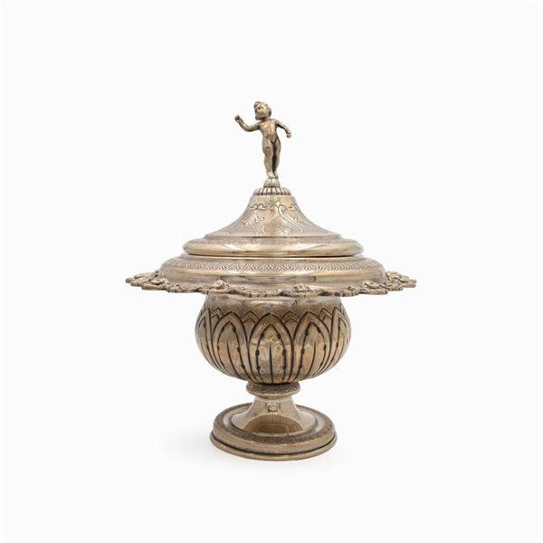 Silver sugar bowl