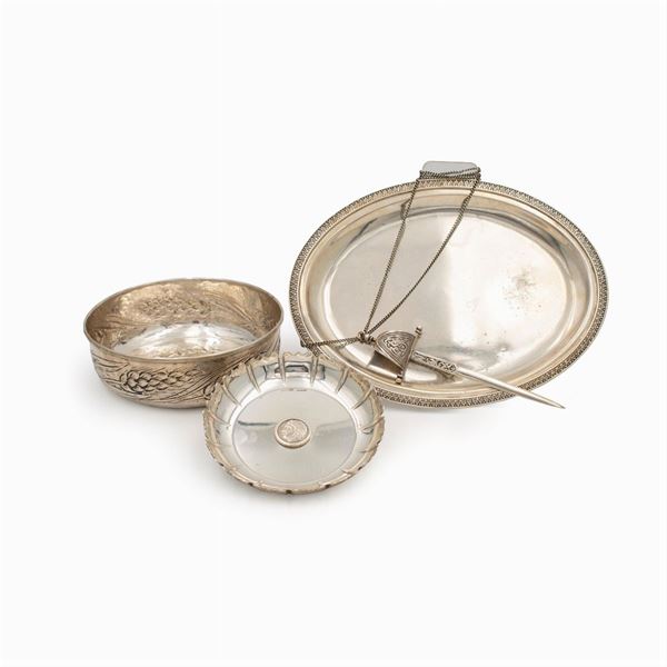 Group of silver objects (3)  (Italy, 20th century)  - Auction Fine Silver and the Art of the Table - Colasanti Casa d'Aste