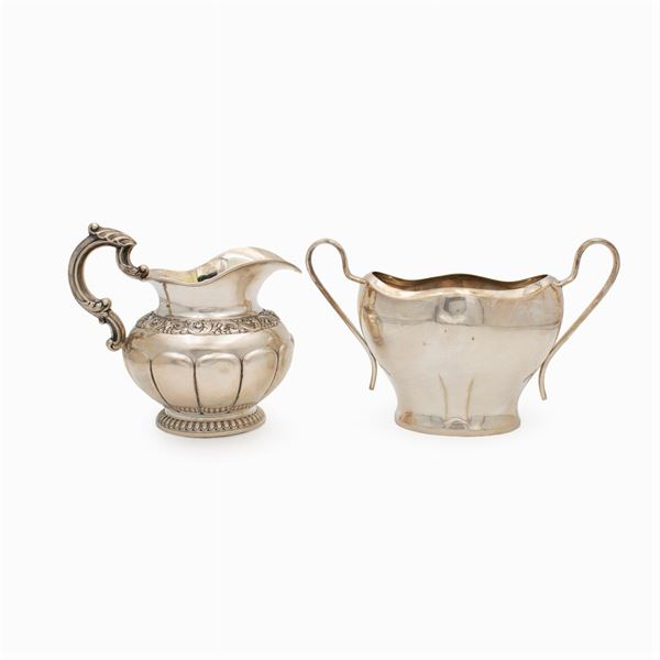 Group of silver and metal objects (2)