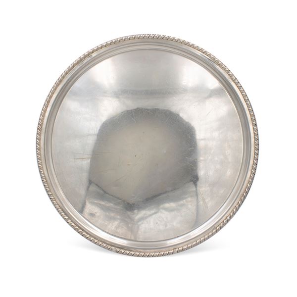 Circular silver metal tray  (20th century)  - Auction Fine Silver and the Art of the Table - Colasanti Casa d'Aste