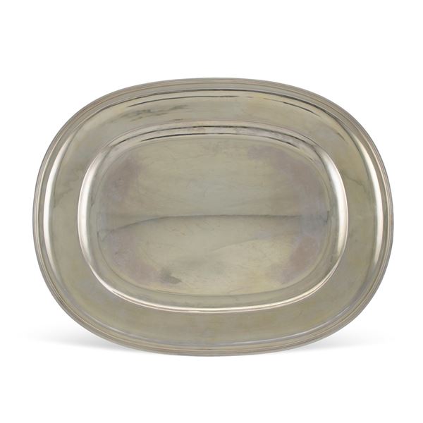 Oval silver tray  (Italy, 20th century)  - Auction Fine Silver and the Art of the Table - Colasanti Casa d'Aste