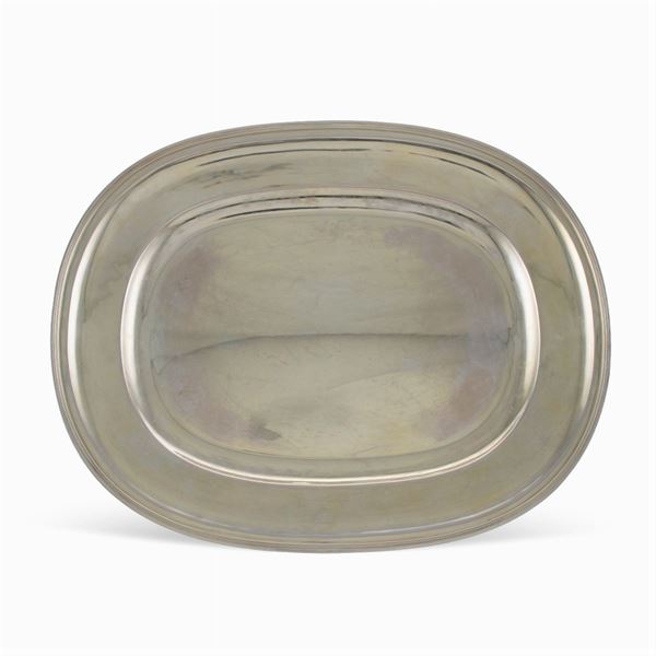 Oval silver tray