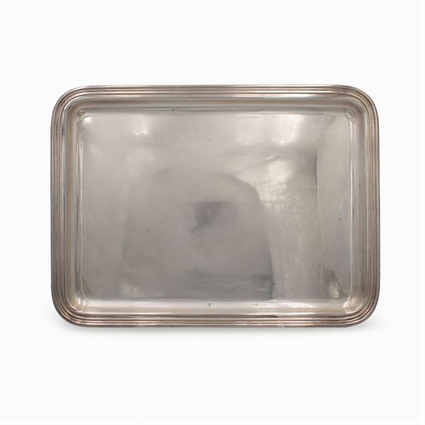 Rectangular silver tray
