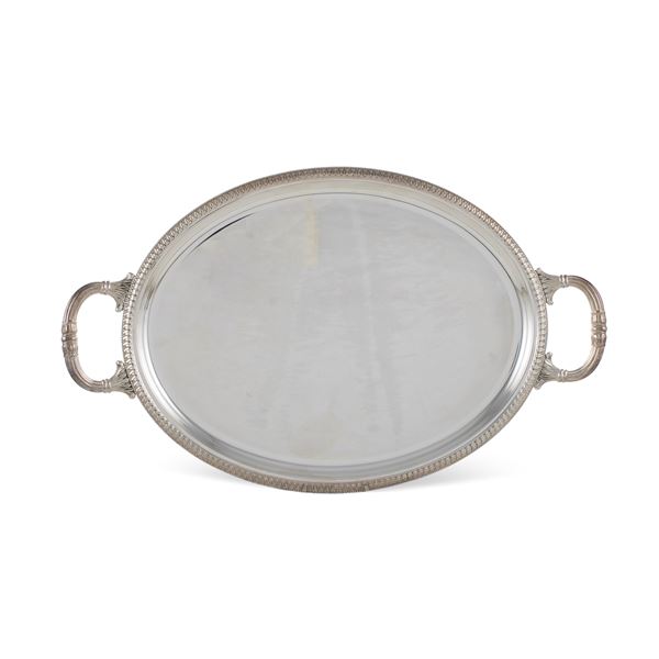 Two-handled silver tray