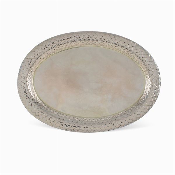 Oval silver tray
