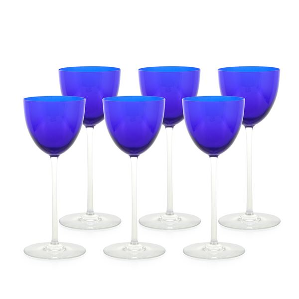 Baccarat, set of 12 Rhine wine glasses