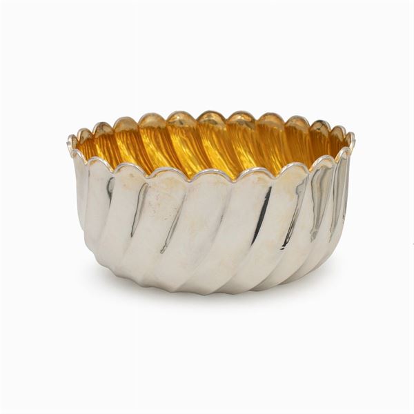 Centrotavola in argento e vermeil
