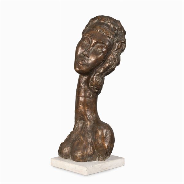 Burnished bronze sculpture