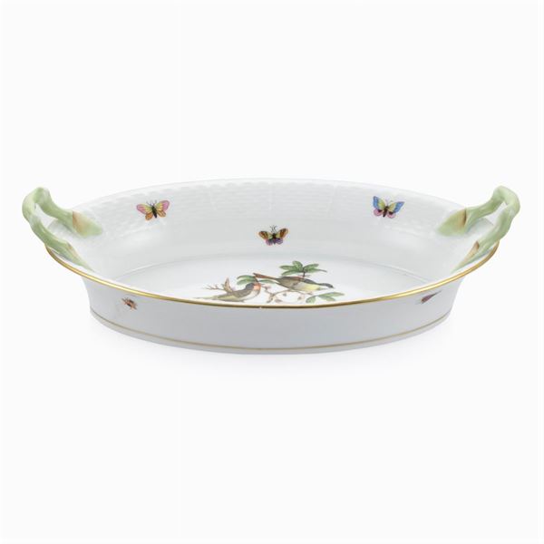 Herend, oval porcelain basket