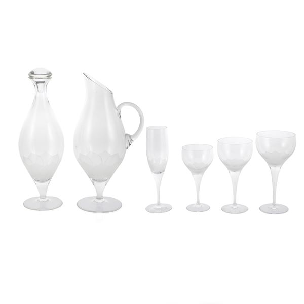 Bjorn Wiinblad, Rosenthal Studio-Linie production, glass service 60)  (Germany, 20th century)  - Auction Fine Silver and the Art of the Table - Colasanti Casa d'Aste