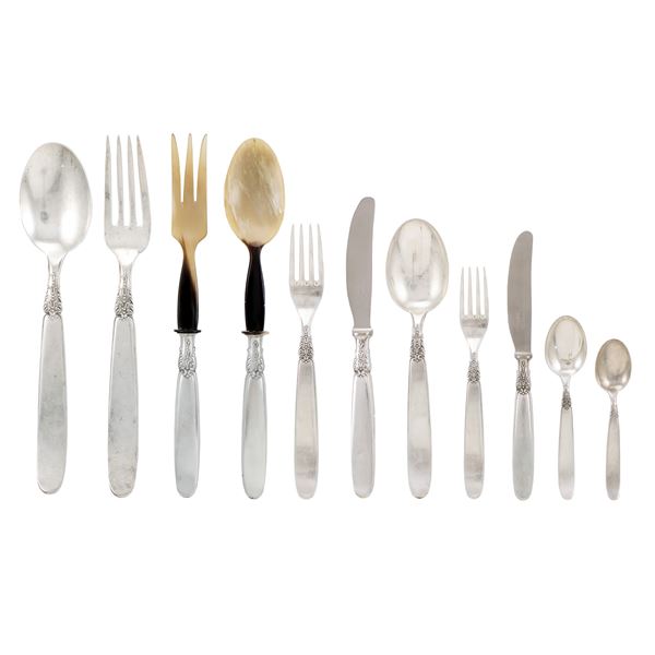 Silver cutlery service (77)  (Italy, early 20th century)  - Auction Fine Silver and the Art of the Table - Colasanti Casa d'Aste