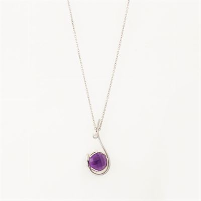 Collana in Argento Dorato e Ametista