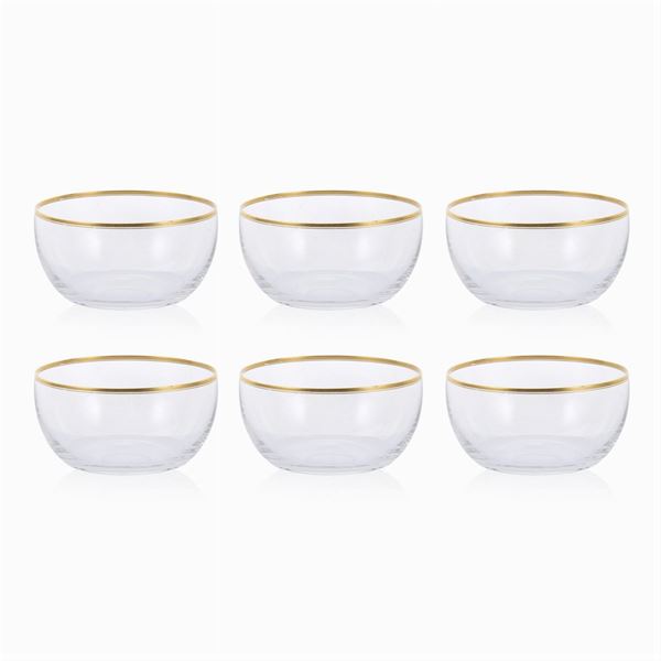 Set of 15 glass cups
