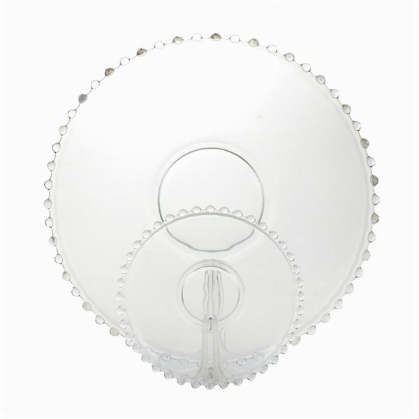 Clear glass dessert set (9)