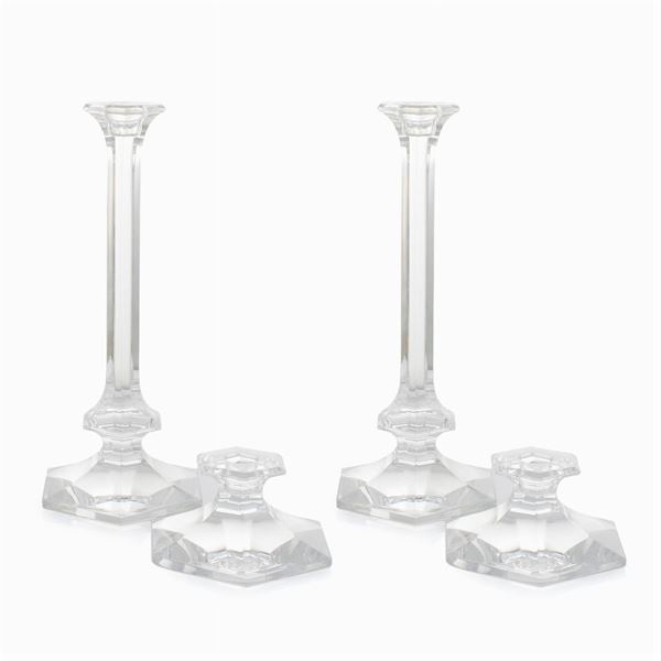 Val Saint Lambert, candlesticks set (4)