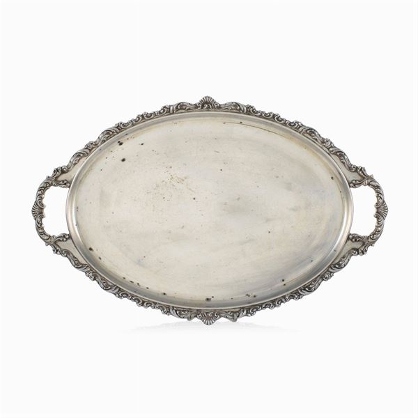 Two-handled silver tray  (Italy, 20th century)  - Auction Fine Silver and the Art of the Table - Colasanti Casa d'Aste