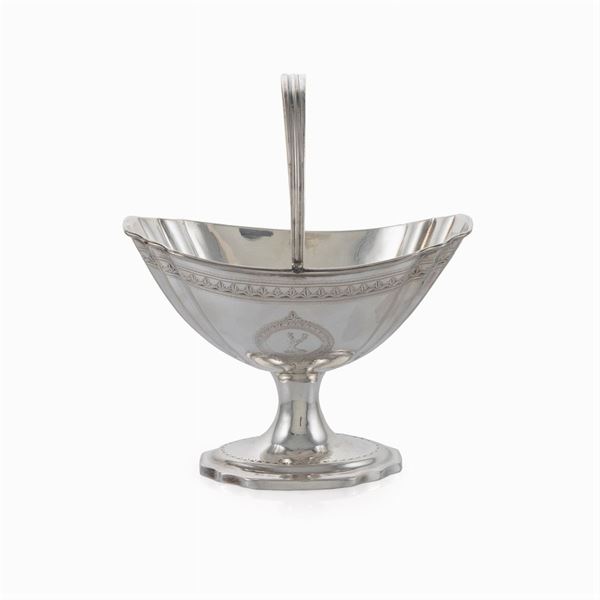 Silver basket with handle