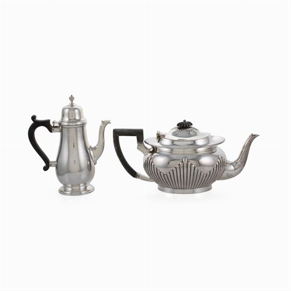 Group of silvered metal objects (2)