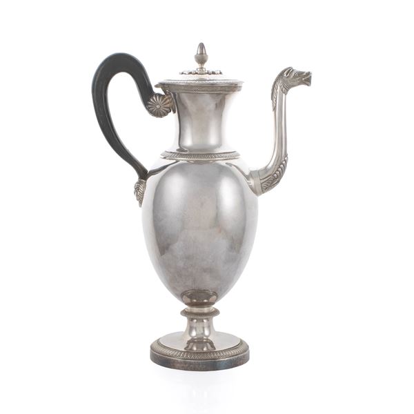 Caffettiera in argento  (Genova, XIX Sec.)  - Asta Argenti e l'Arte della Tavola - Colasanti Casa d'Aste
