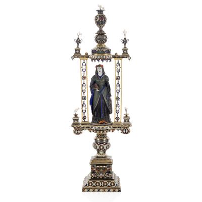 Scultura in Argento e Smalti Policromi