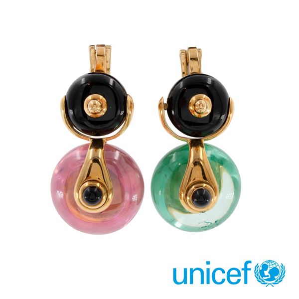 Marina B  Cardan collection pendant earrings
