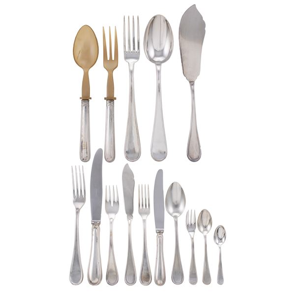 Silver cutlery set (163)  (Italy, 20th century)  - Auction Fine Silver and the Art of the Table - Colasanti Casa d'Aste