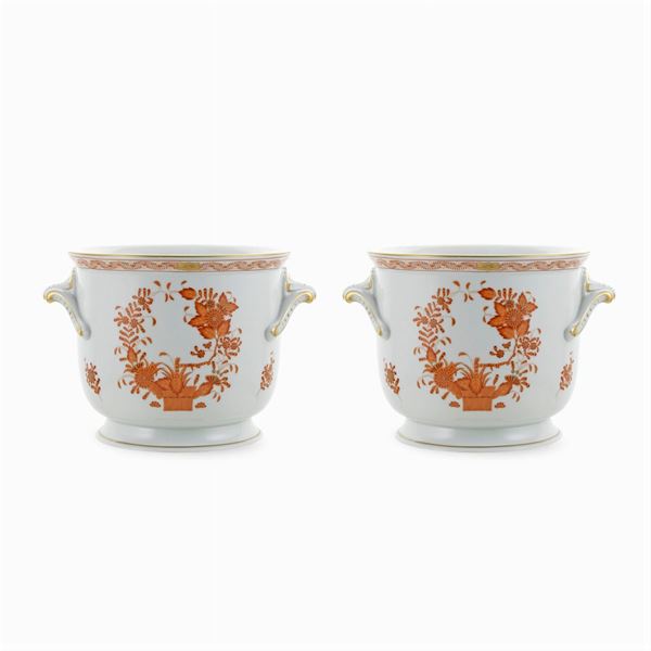 Herend, coppia di cachepot