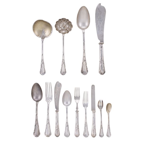 Christofle,  silver-plated metal cutlery service (293)  (France, 19th century)  - Auction Fine Silver and the Art of the Table - Colasanti Casa d'Aste