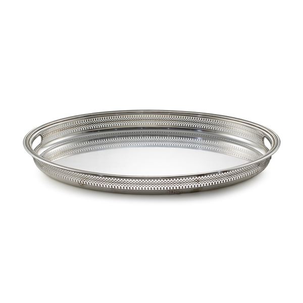 Oval silver tray  (Italy, 20th century)  - Auction Fine Silver and the Art of the Table - Colasanti Casa d'Aste