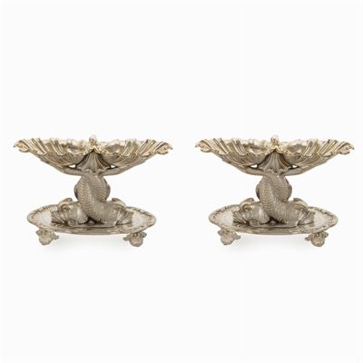 Coppia di Saliere in Argento