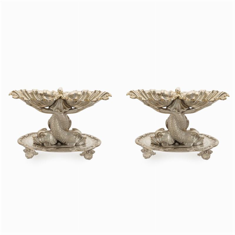 Coppia di Saliere in Argento