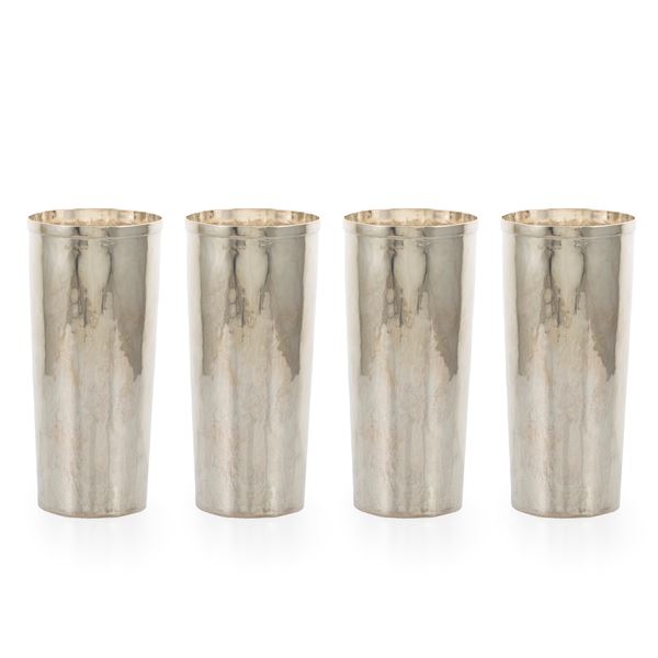 Set of silver glasses (8)  (Italy, 20th century)  - Auction Fine Silver and the Art of the Table - Colasanti Casa d'Aste