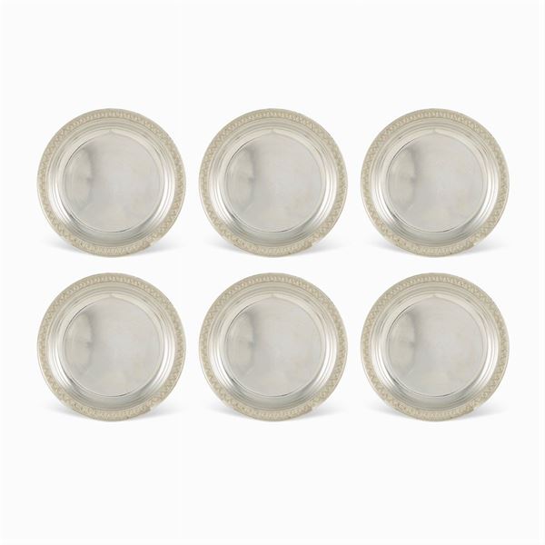 Set of silver coasters (12)