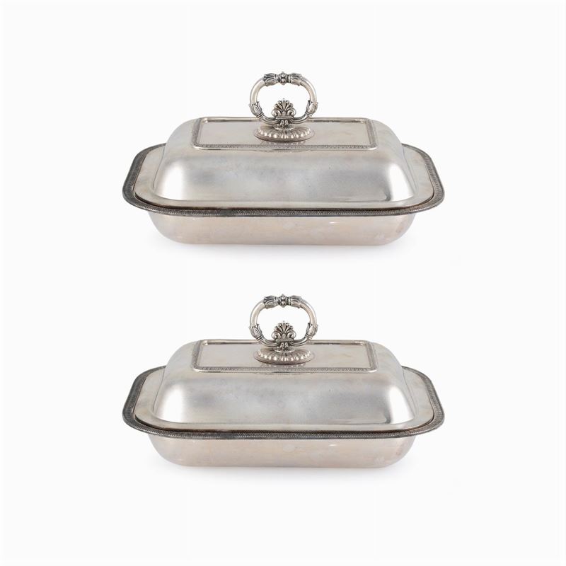 Coppia di Legumiere in Argento
