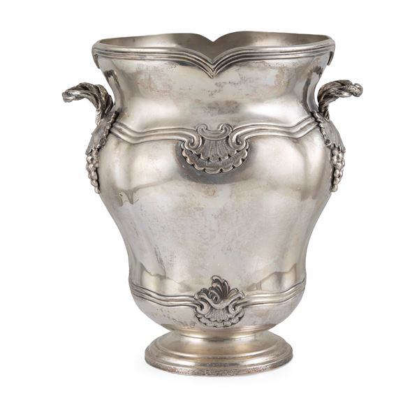 Silver bottle bucket  (Italy, 20th century)  - Auction Fine Silver and the Art of the Table - Colasanti Casa d'Aste