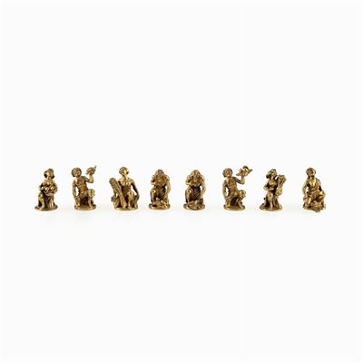 Ventrella, Set di Segnaposto in Argento Dorato (8)