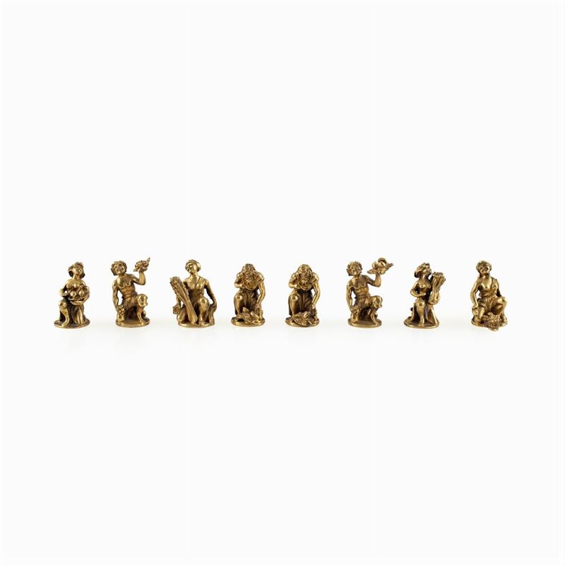 Ventrella, Set di Segnaposto in Argento Dorato (8)