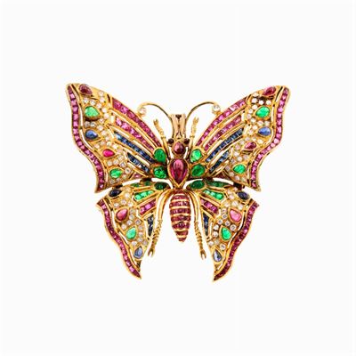 Spilla Farfalla in Oro Giallo 18kt