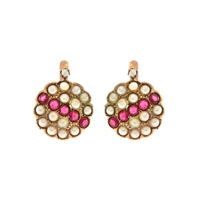 Antichi Orecchini a Monachina in Oro Rosa 9kt