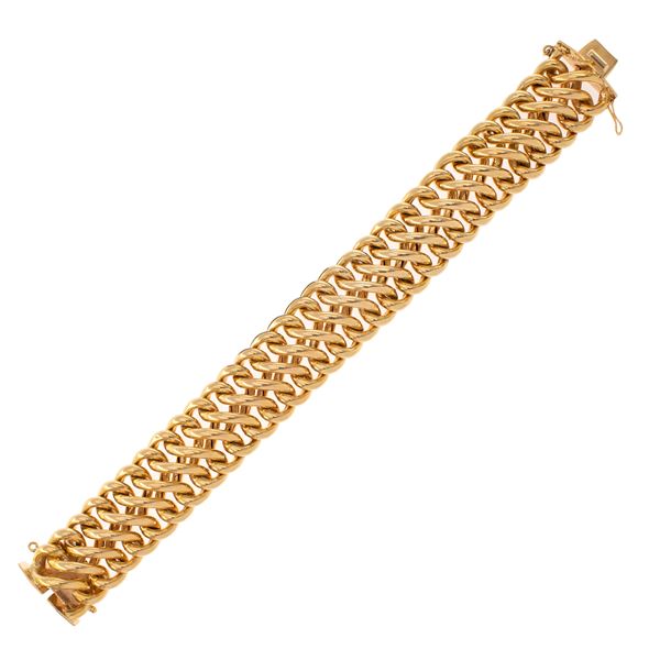 Bracciale in oro giallo 18kt  (anni 40/50)  - Asta Gioielli Orologi | Fashion Vintage - Colasanti Casa d'Aste