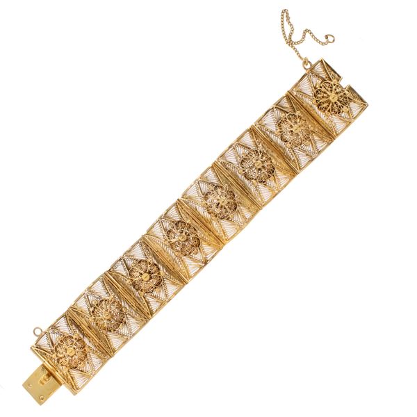 Bracciale a filigrana in oro giallo 18kt