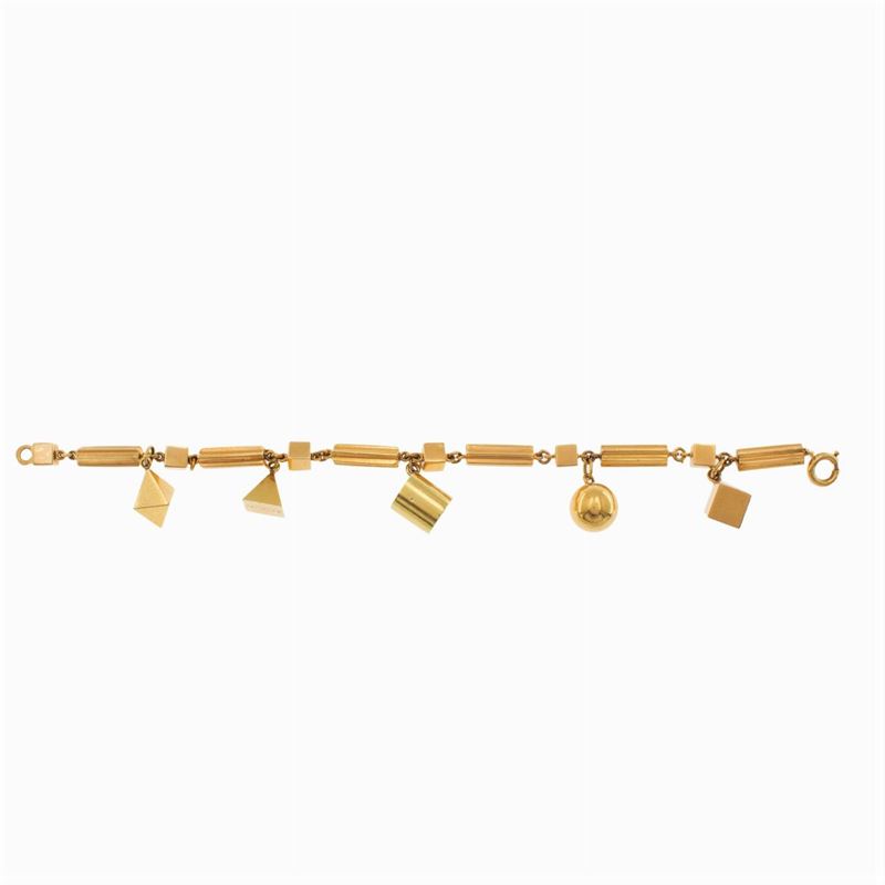 Bracciale a Motivo Geometrico in Oro Giallo 18kt