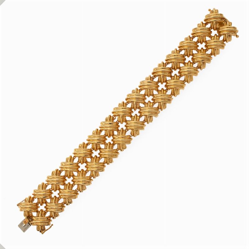 Bracciale a Motivo di Fiocchi in Oro Giallo 18kt