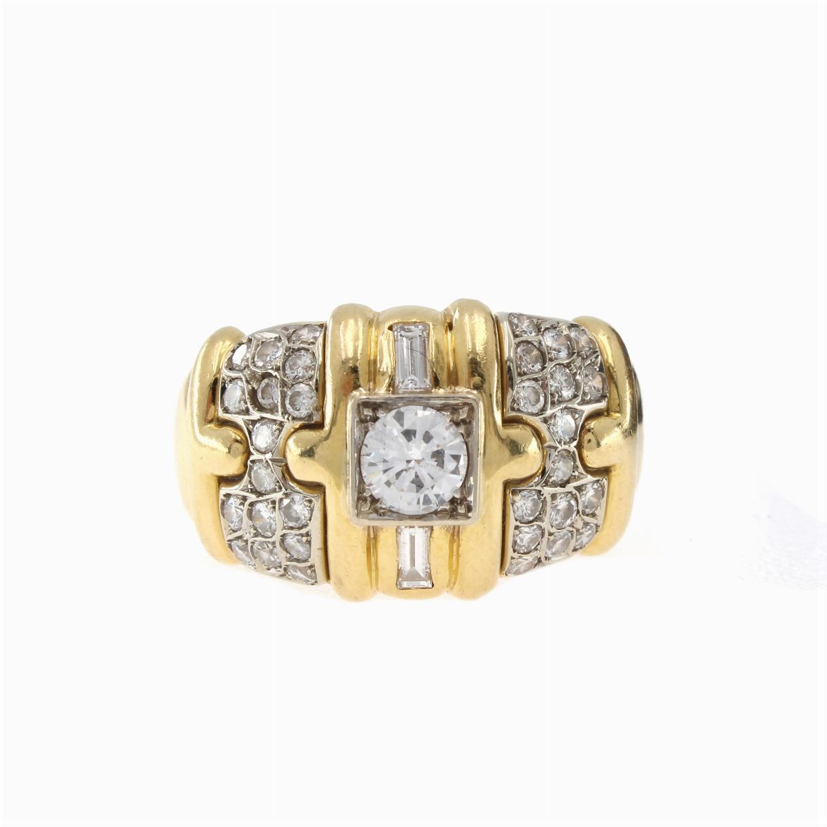 Anello in Oro Giallo 18kt e Diamanti