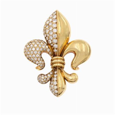 Bulgari Pendente Spilla Giglio