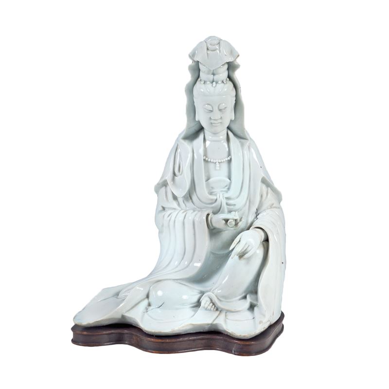 Figura di Guanyin in Blanc De Chine